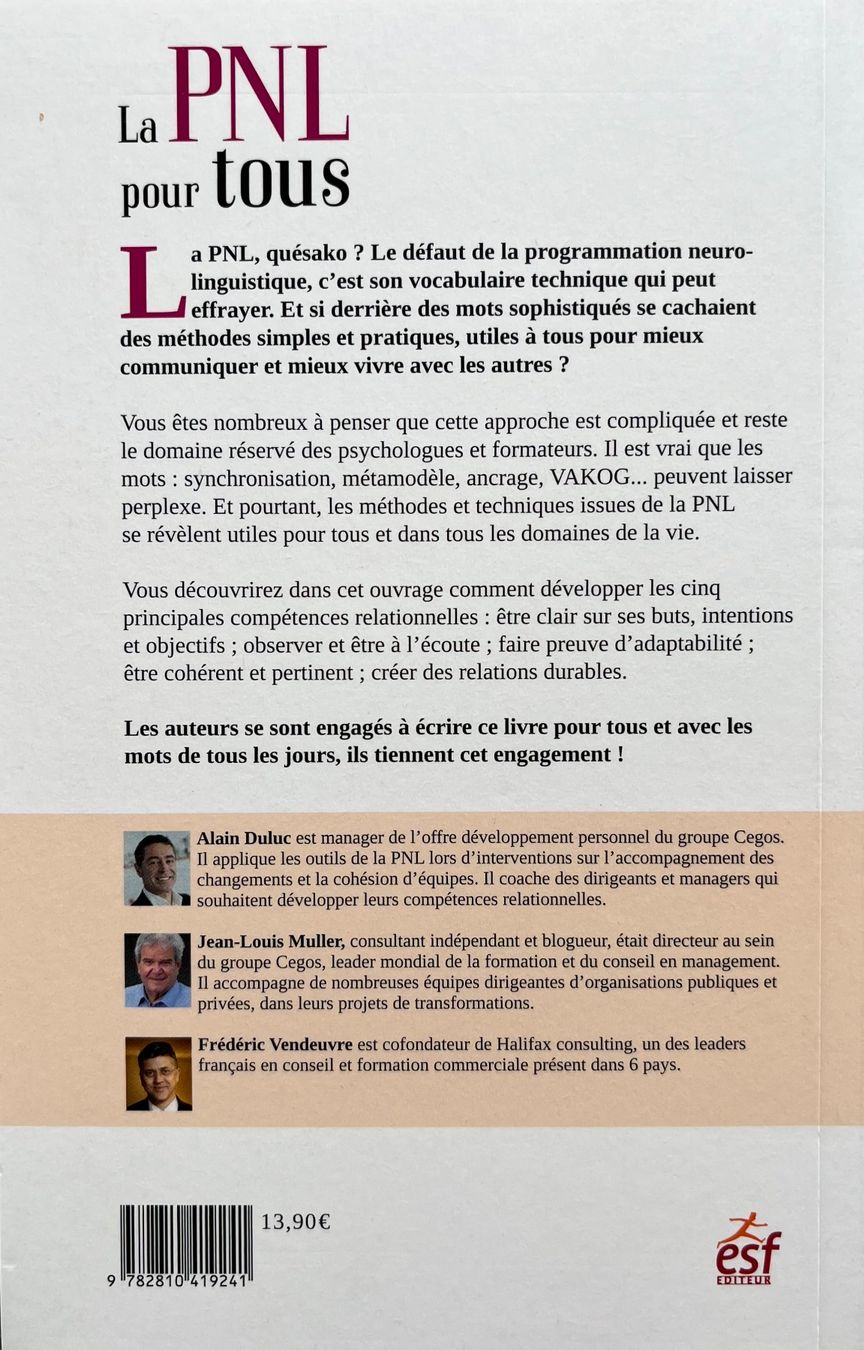 Libri: La PNL pour tous – Nuovo (secondo la descrizione) da Le Crêt-p-Semsales venduto da staglione69 1