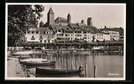 Rapperswil, Gewässer mit Booten, Restau