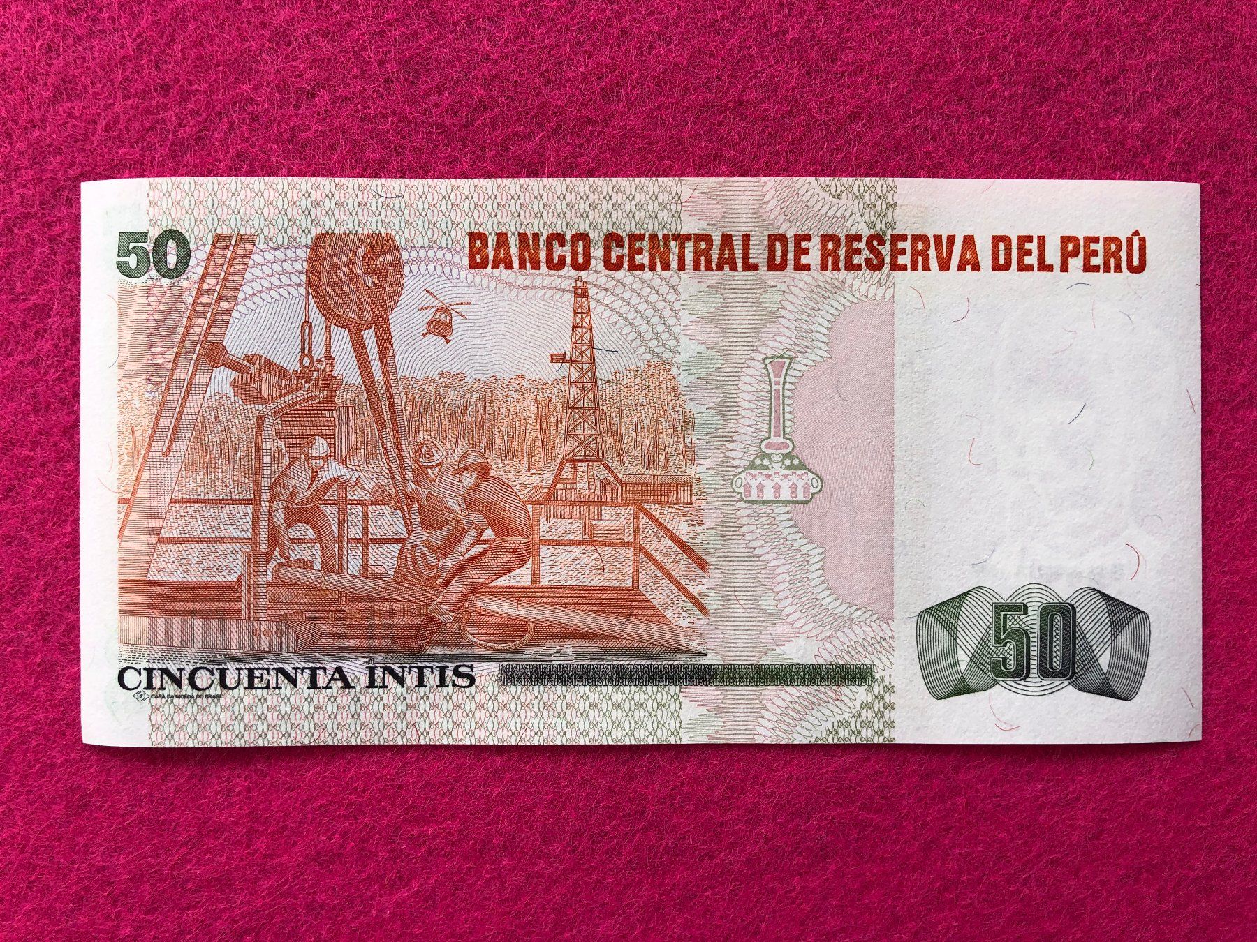 Banknoten: Peru 1987 - 50 Intis UNC – Neu und originalverpackt aus Pfäffikon SZ von Sieben77 1
