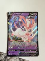 Pokemon Karte Sylveon V 074/203 Rapid Strike Zustand gut
