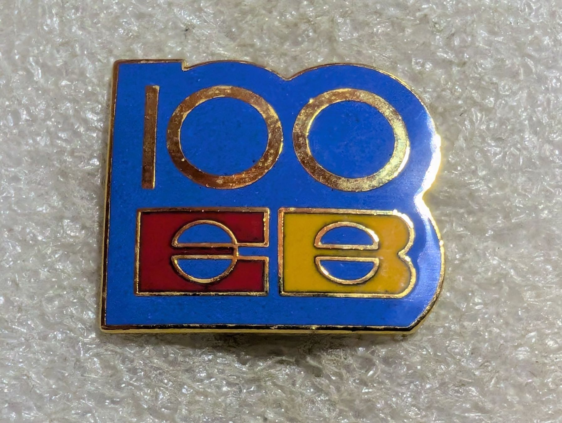 Placchette & Badge: Ansteckpin 208: 100 Jahre EB – Usato da Oppligen venduto da Pin-Fall-Shop