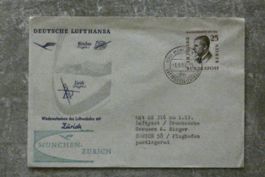 Flugpost München-Zürich 1.IV.58, RF 58.4 a