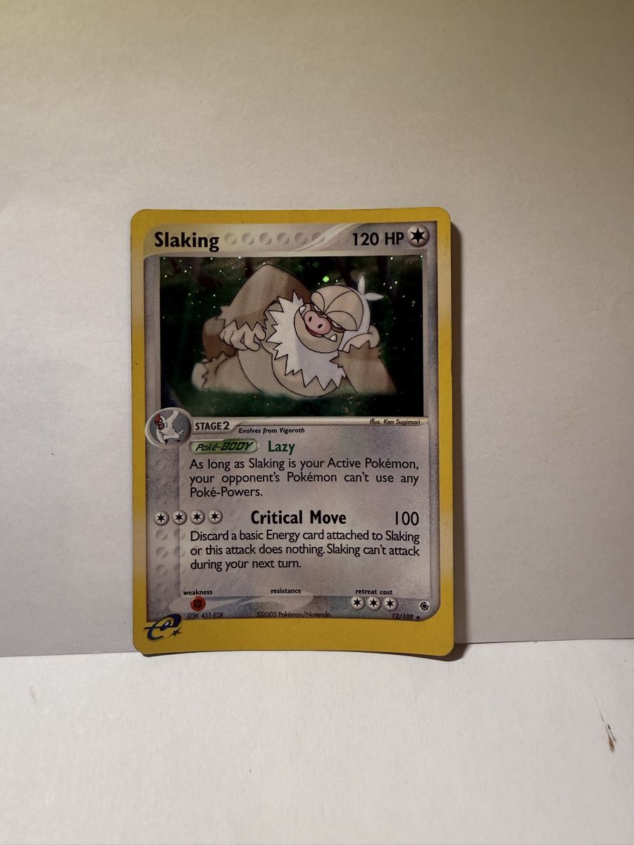 Pokémon Carte collezionabili: Slaking Holo 12/109 EX Ruby & Sapphire Pokémon Card 2003 LP – Usato da Lugano venduto da ktm_7jr7