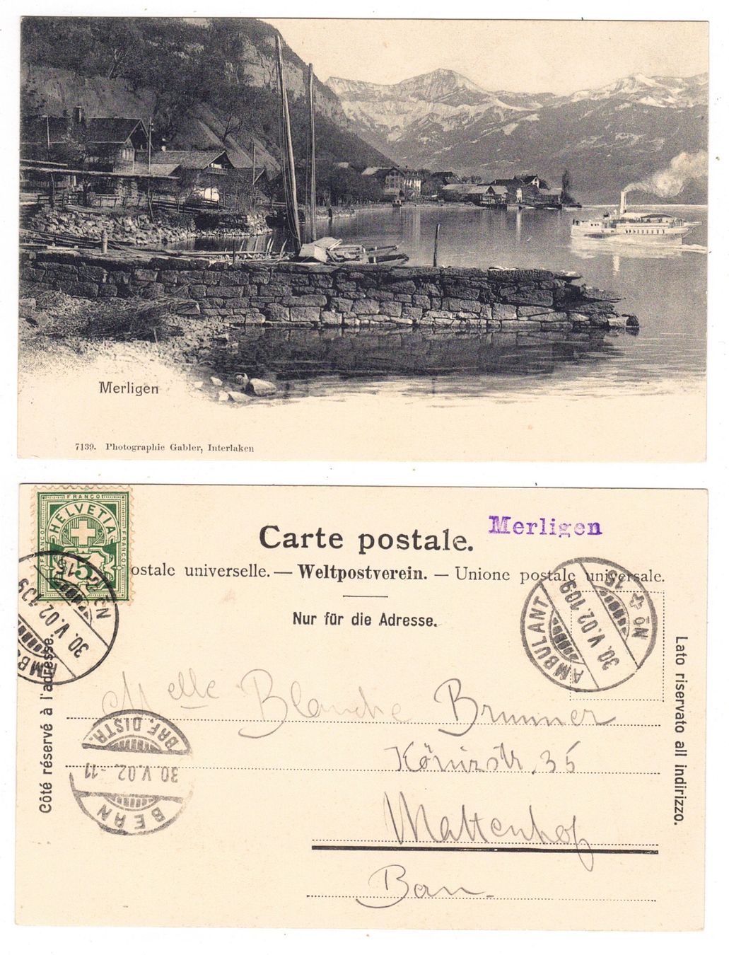 Cartoline postali: Merlingen – Usato da La Tour-de-Peilz venduto da amjust