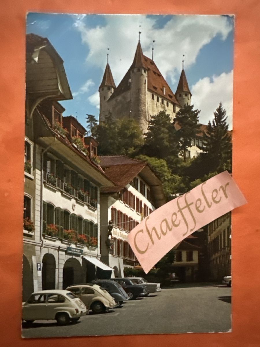 Cartoline postali: 32911 Thun Schloss 1960er Jahre – Usato da Zürich venduto da Chaeffeler
