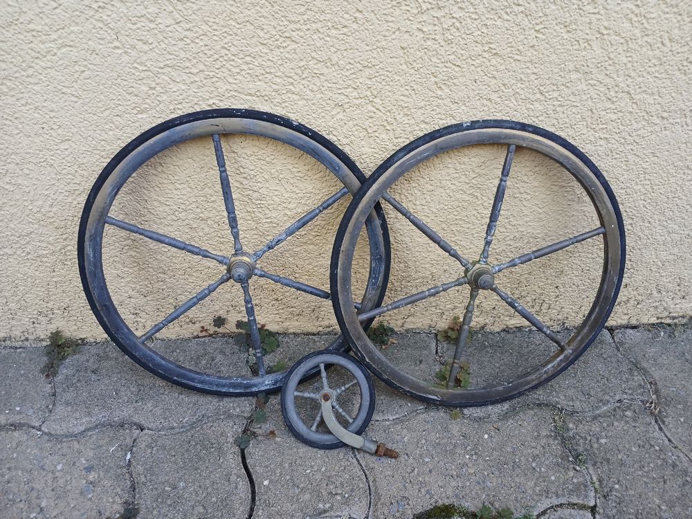 2 Papillons De Roues Avant Algi En Laiton/bronze – Années 1945-55 – Modèle Sans Herse