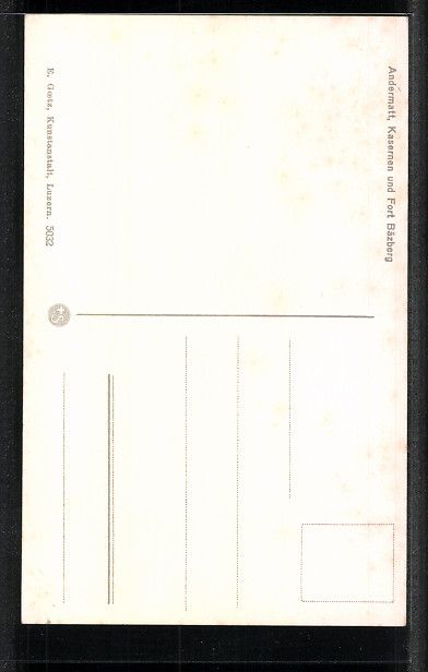 Cartoline postali: Andermatt /Gotthardstrasse, Kasernen und – Usato da Berlin venduto da bartko-reher 1