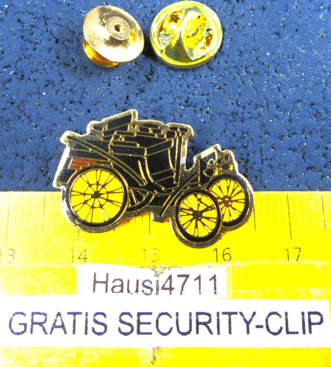KARL BENZ 1896 AUTO PIN OLDTIMER GLASIERT SECURITY-CLIP (Gebraucht) in ...