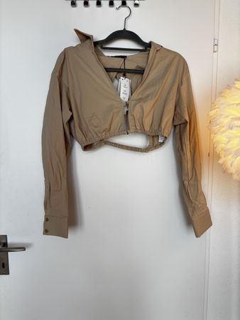 Damen Hemd beige Grösse XS mit Etikett