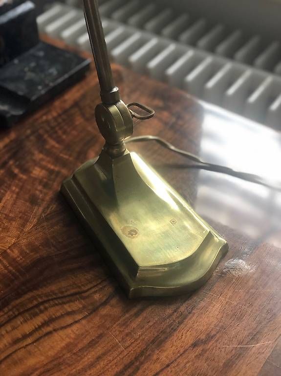 Lampade: Messing Tischlampe Grün – Usato da Zürich venduto da kas_g26m 2
