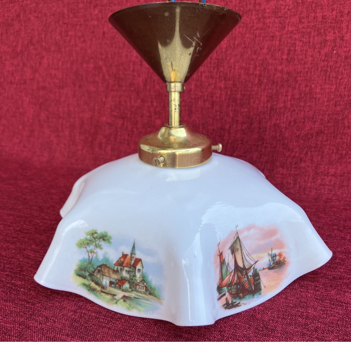 Lampadari & plafoniere: Jugendstil Deckenlampe Opal Glas Top Zustand – Usato da Zürich venduto da otomado