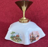 Jugendstil Deckenlampe Opal Glas Top Zustand