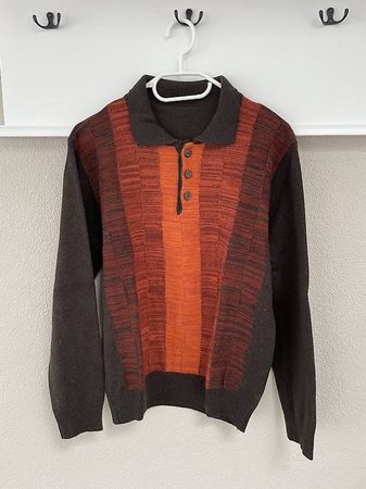 Vintage Polo-Strickpullover im 90er-Look
