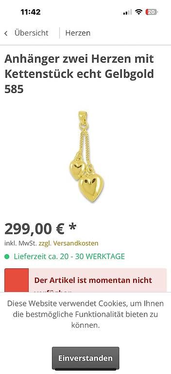 Anhänger: Herzanhänger 750/18k Gold – Gebraucht aus Basel von Katharina520741 4