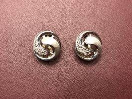 Ohrclips mit Diamanten aus 18 Karat Weissgold Au 750