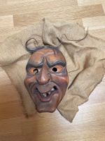 Original handgeschnitzte Holzmaske, antik, Rarität!