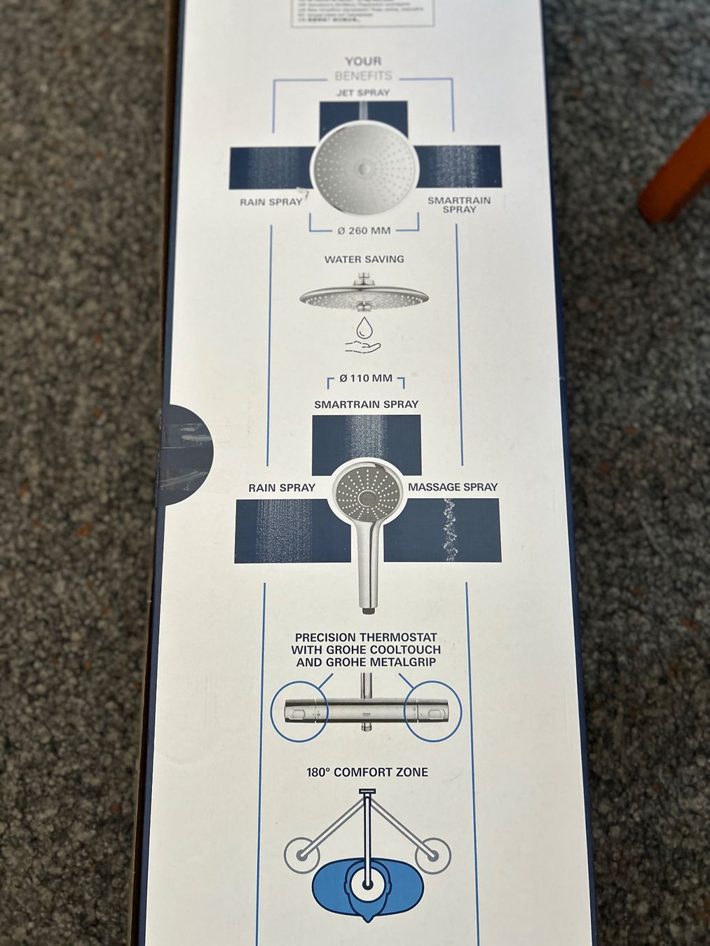 Grohe Docce: GROHE VITALO JOY SYSTEM 260 ,, NEU ,, – Nuovo e nell'imballaggio originale da Weissbad venduto da Usw63 3