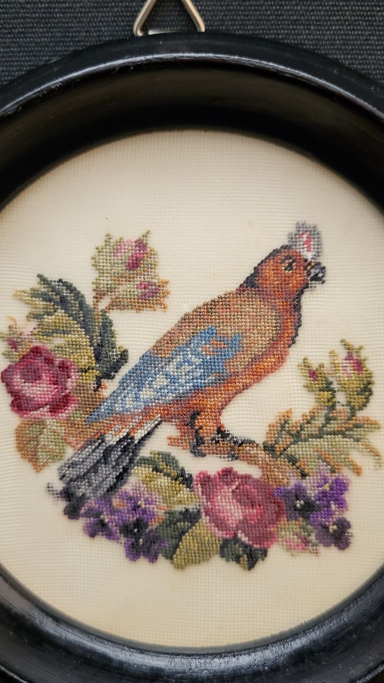 Figuren: Petit Point-Stickerei VOGEL – Gebraucht aus Basel von spinne02 1