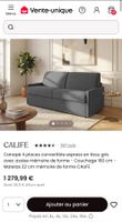 Canapé Lit Convertible 140x200 - Couleur Gris