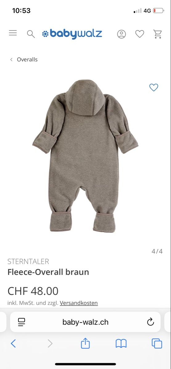 Sterntaler Strampler: Sterntaler Fleeceoverall Gr. 68 – Gebraucht aus Happerswil von angela_schlatt 2