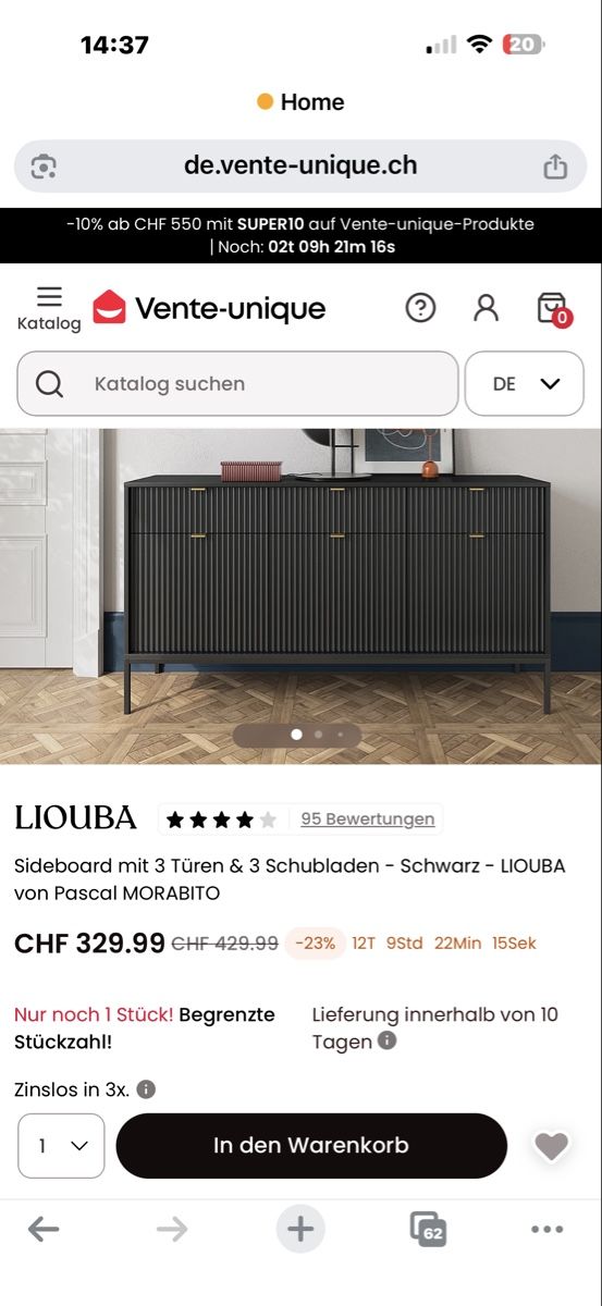Büffets: Sideboard Pascal Morabito Liuba Grau – Gebraucht aus Küsnacht ZH von Helenassecondhand 3