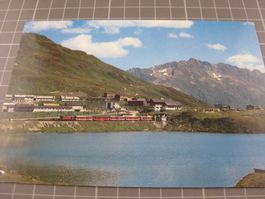 AK Oberalp Passhöhe mit Zug