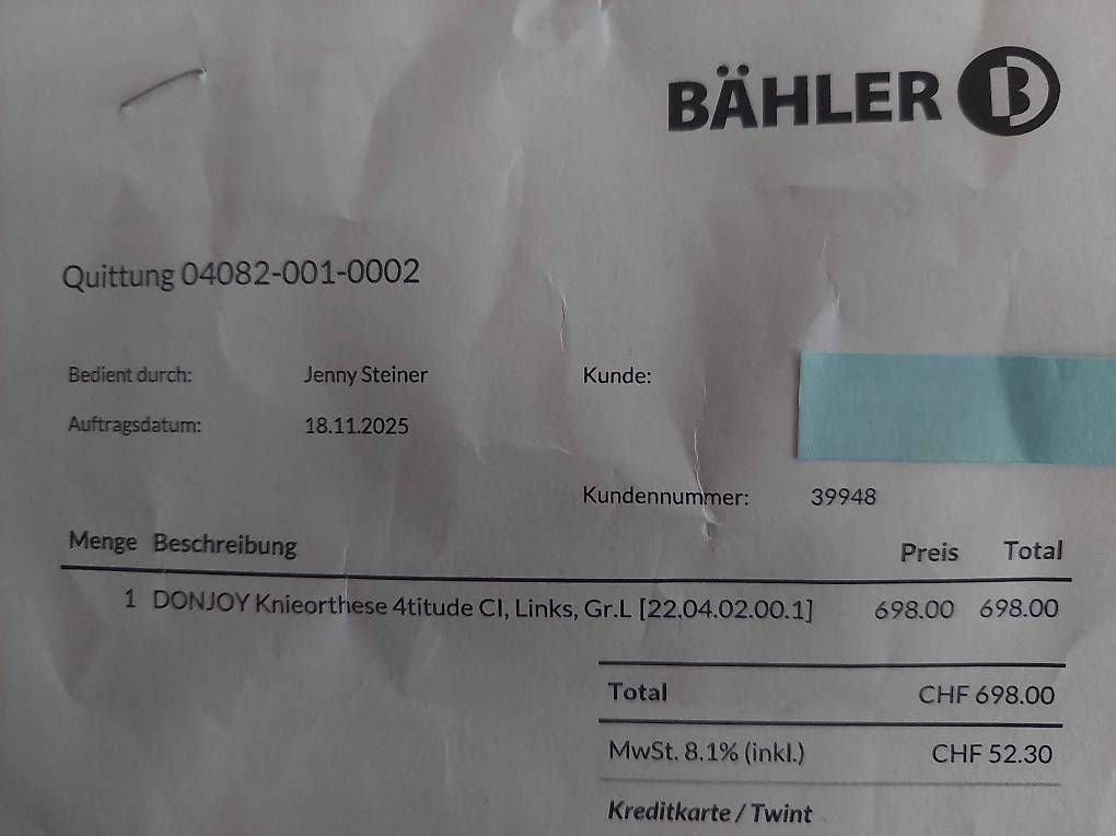 Attrezzature mediche: Orthopädie Knieorthese – Usato da Niederglatt venduto da Tatanka5 3