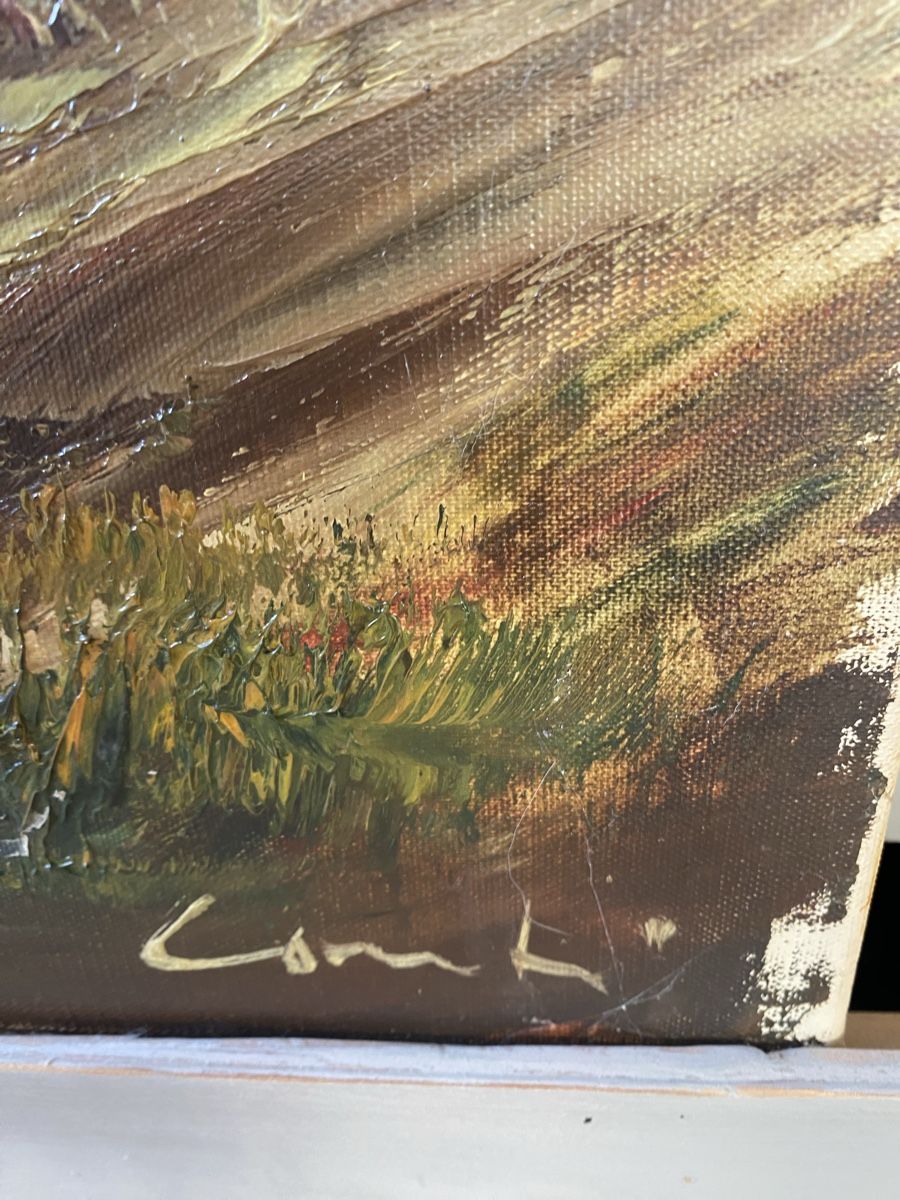 Gemälde: Ölgemälde auf Leinwand, signiert, Landschaft, – Gebraucht aus Embrach von bea_8424 2