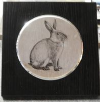 HASE, RASSE MARDER, 12.6 CM DRUCK, DIAM. 13 CM, 18.5 HOLZ