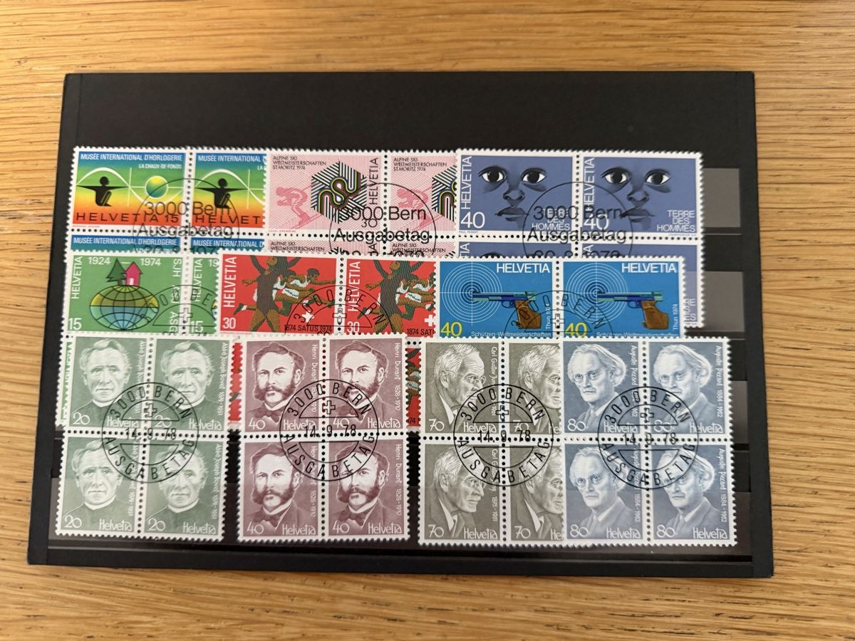 Alle Briefmarken: 4 Steckkarten Schweizer 4er Blöcken – Neu (gemäss Beschreibung) aus Murgenthal von Tina_4055 1