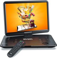 Tragbarer DVD Player 15,6 Zoll Schwenkbar Akku Schwarz
