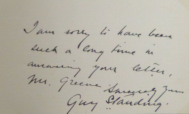 Autografi: Guy Standing (1873-1937) Schauspieler - Autogramm – Usato da Dietikon venduto da cyranos1