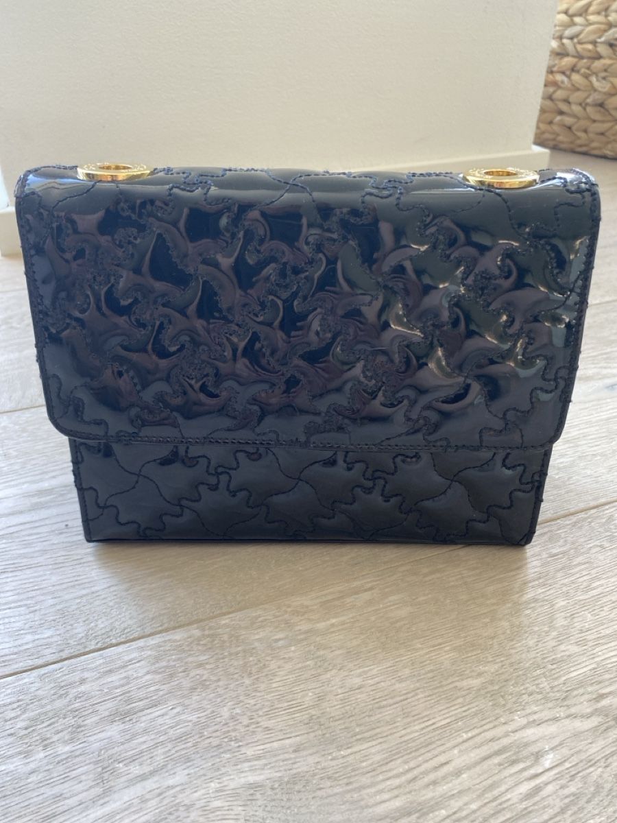 Escada Taschen: Handtasche Escada Lackleder Schwarz gesteppt – Gebraucht aus Nohl von Gross2