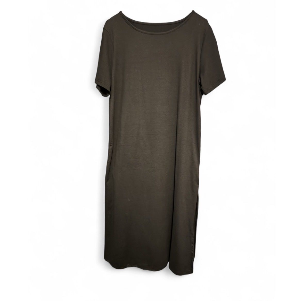 Vestiti: Damen Kleid grau kurzarm mit Seitenschlitz – Nuovo (secondo la descrizione) da Marbach SG venduto da Rob_sta
