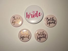 Pin Bride & Bride Squad Anstecker Polter Junggesellinnen