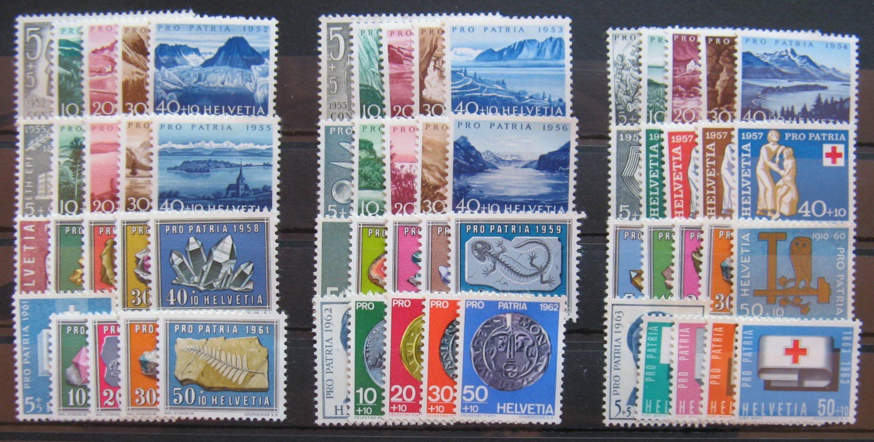 Alle Briefmarken: PP 1952 - 1963 12 Sätze einwandfrei postfrisch ** – Neu (gemäss Beschreibung) aus Frauenfeld von Interessent1