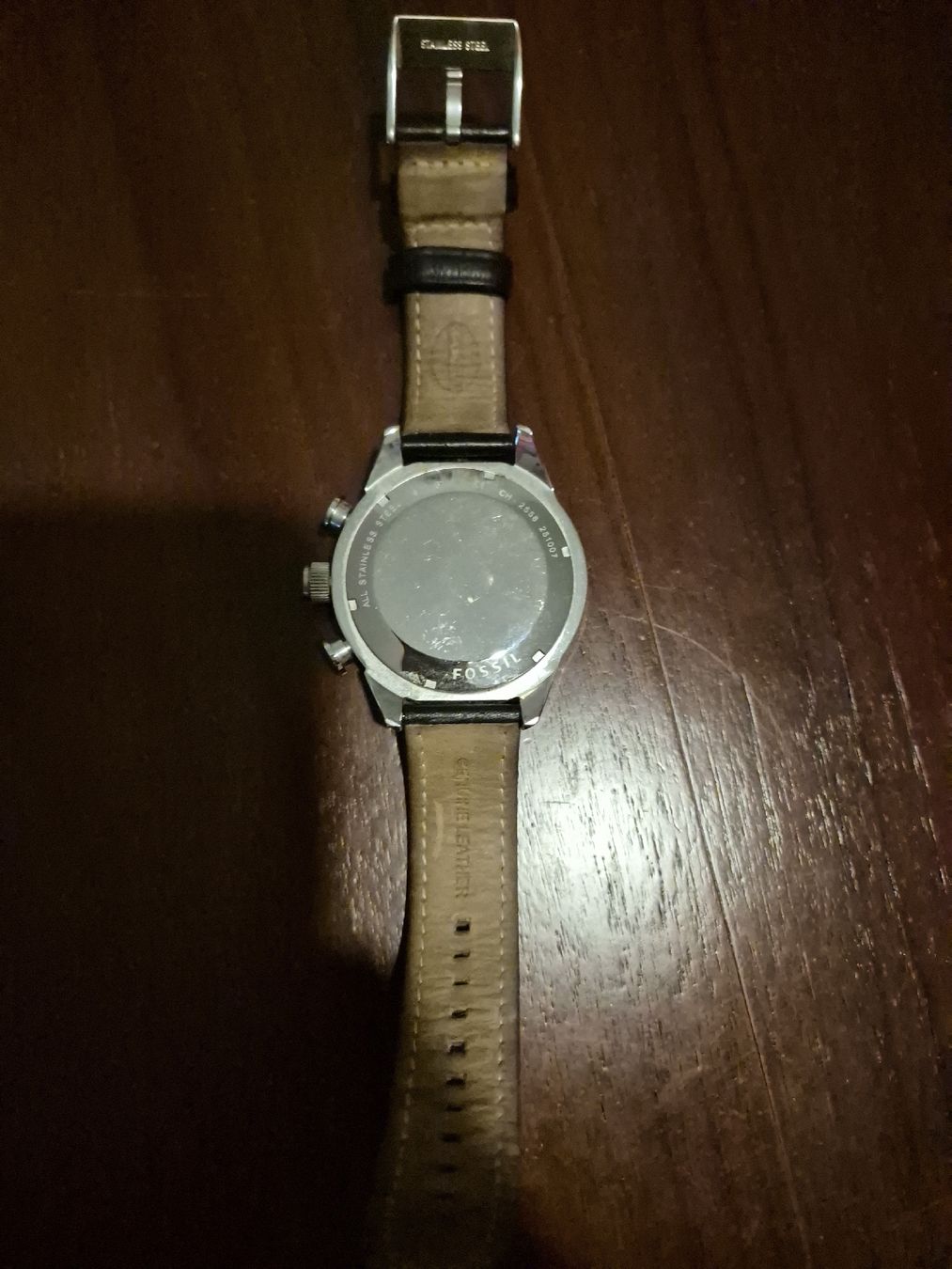 Fossil Orologi: Fossil Men's Watch Chronograph, Black Leather Strap. Box. – Nuovo (secondo la descrizione) da Basel venduto da and_zvv7 1