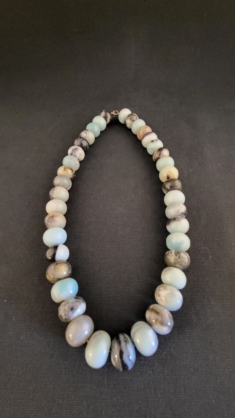 Catenine: Halbedelstein-Halskette/-Collier mit Silber-Verschluss – Usato da Basel venduto da spinne02