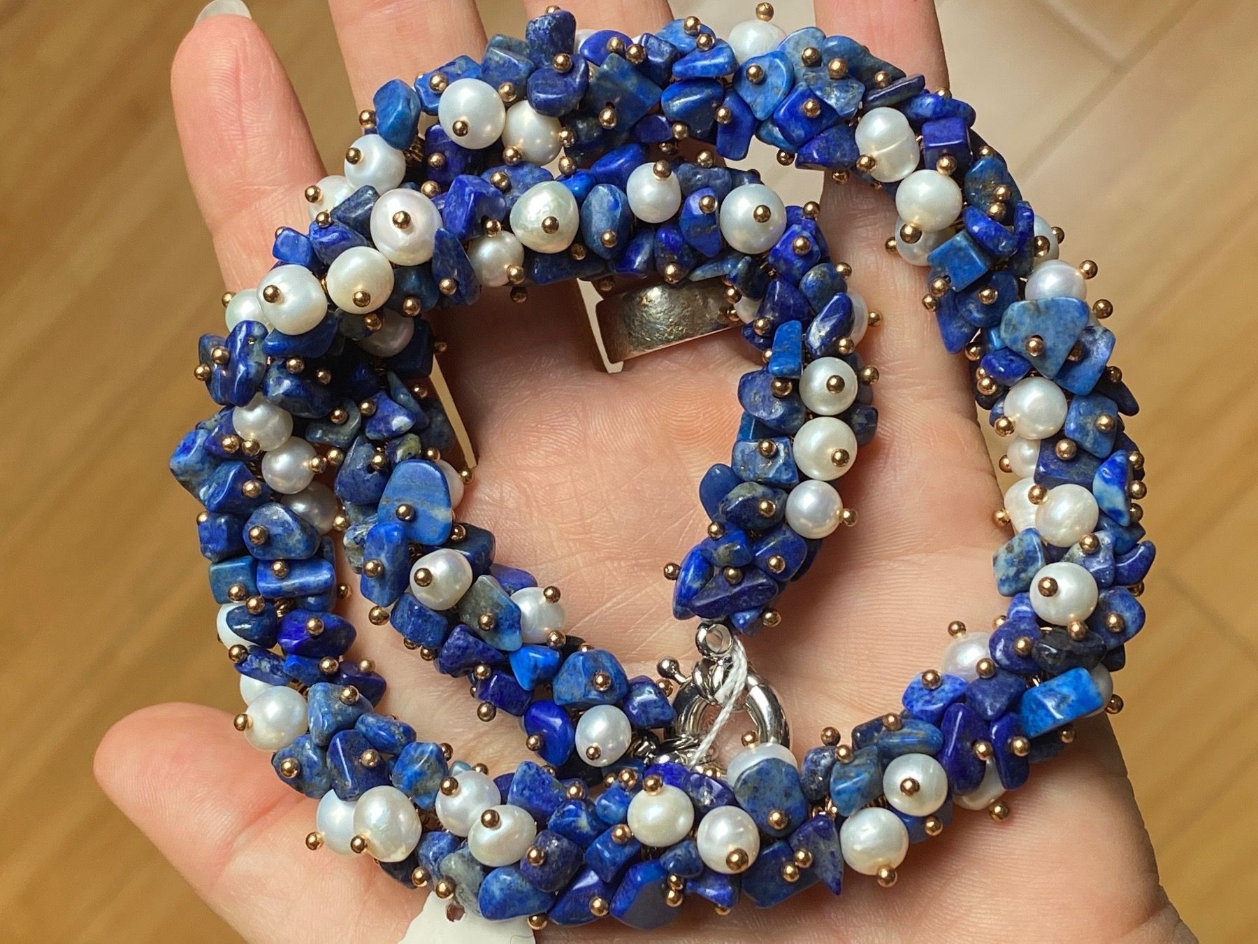 Catenine: Lapislazuli, Süsswasserperlen SET NEU – Nuovo e nell'imballaggio originale da Basel venduto da Chili007 6