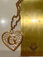 Original Guess Halskette Herz Anhänger goldig mit Steinen
