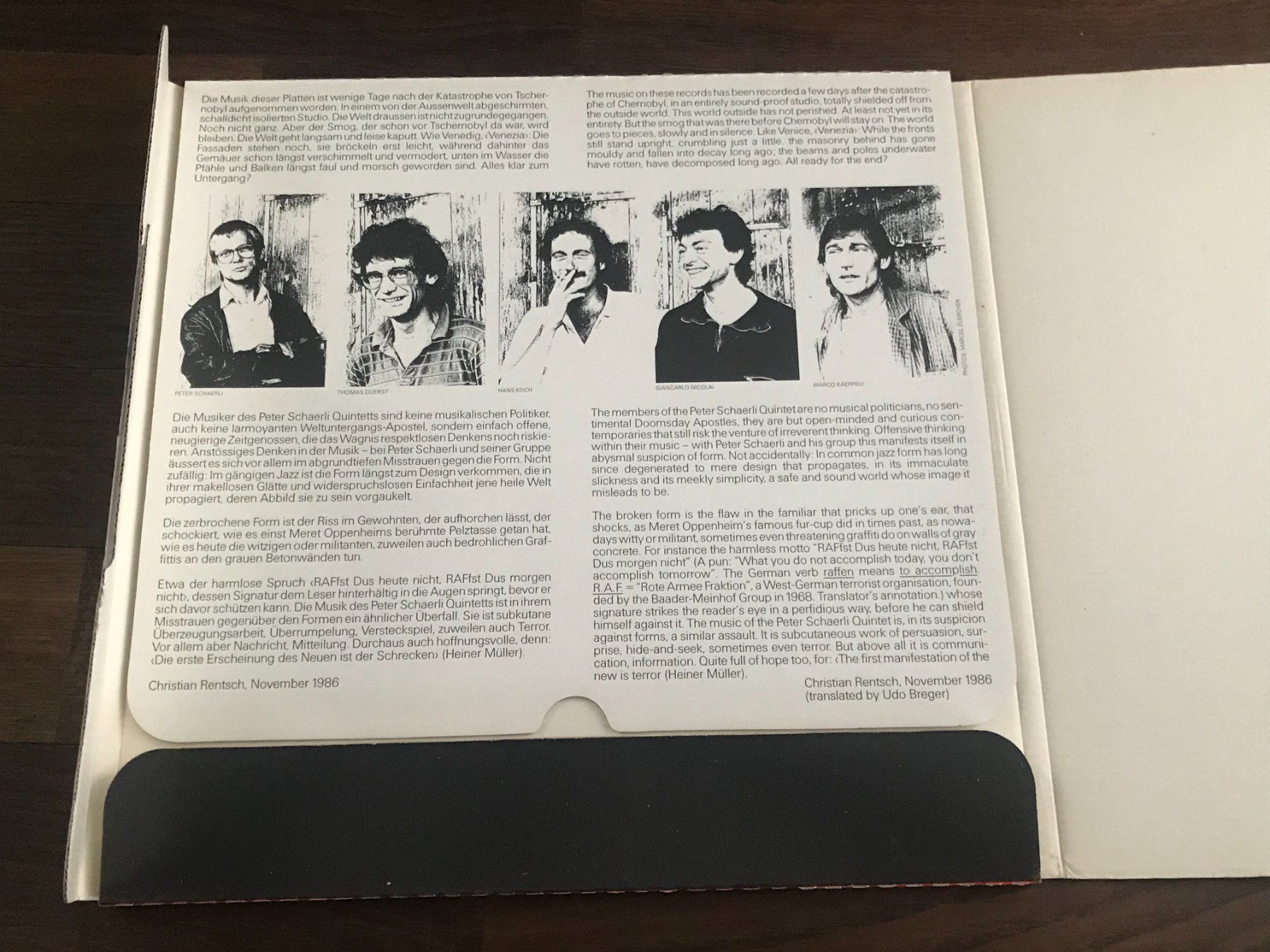 Dischi in vinile: PETER SCHAERLI QUINTETT - Schnipp Schnapp - 2Lp - Hat Hut – Usato da Buchs AG venduto da Archie 1