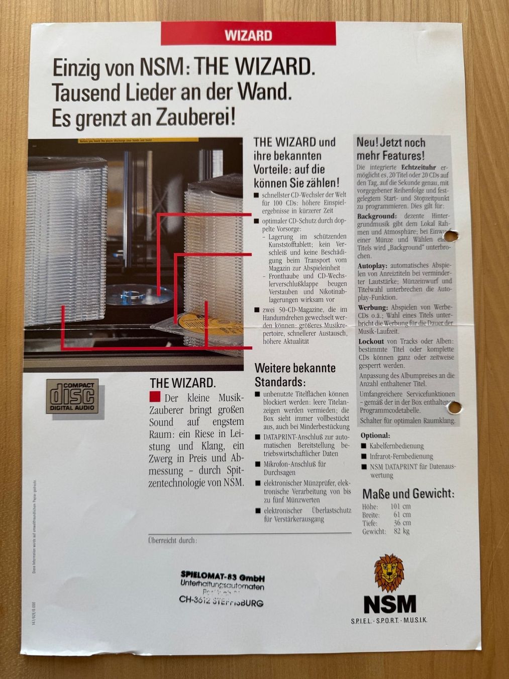 Jukebox: Jukbox The Wizard CD-Musik Wall-Box – Usato da Amsoldingen venduto da 242GT 3