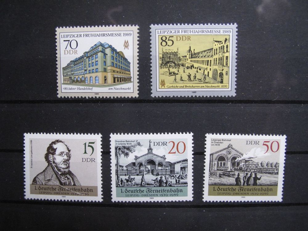 DDR 1989 Leipziger M. / Eisenbahn ** | Kaufen auf Ricardo