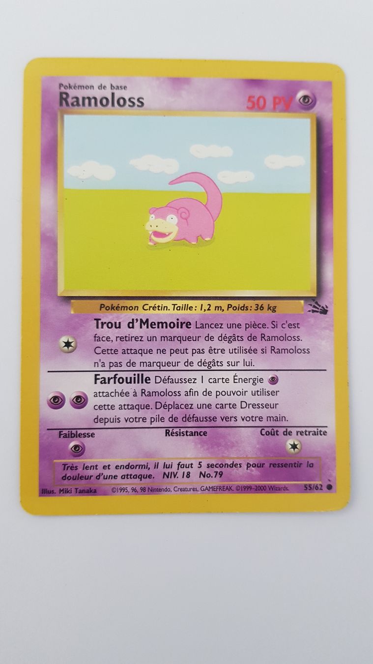Pokémon Carte collezionabili: Fossil - 55 - Ramoloss – Usato da Neuchâtel venduto da bilao