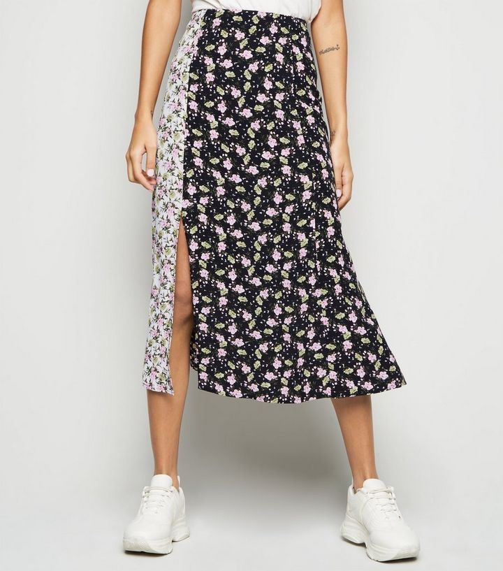Gonne: Rock floral patchwork Midi-Rock Grösse S  – Usato da Siebnen venduto da koschitoschi 1