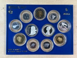 Italien 1990 – Lire-Proof-Münzset mit 500 Lire Silber „Galil