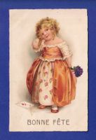 ENFANT - Jeune fille et fleurs - Bonne Fête