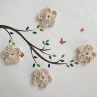 4 Stück Blumen gehäkelt, fleurs crochet, fiori uncinetto 942
