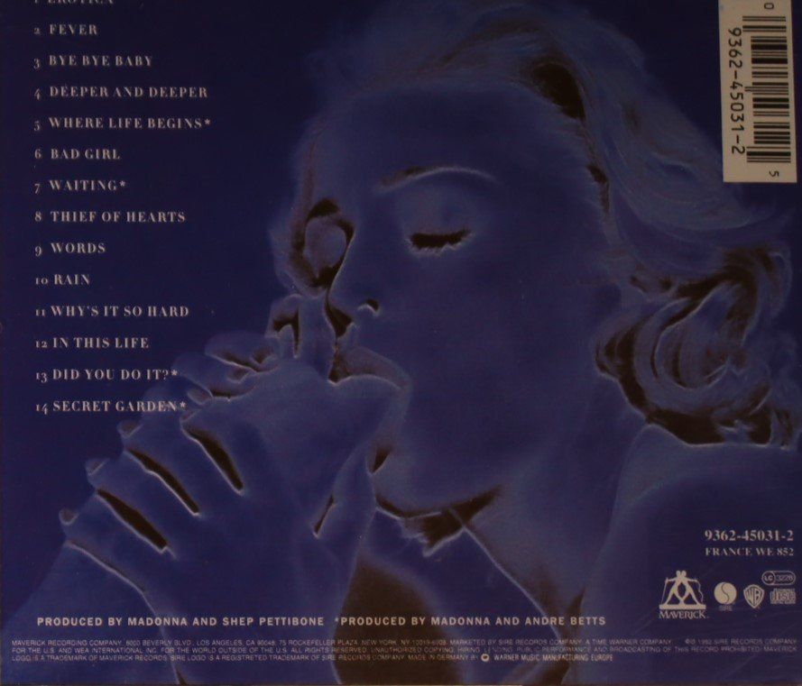 CDs: Madonna – Erotica – Gebraucht aus Luzern von CONTENTI 2