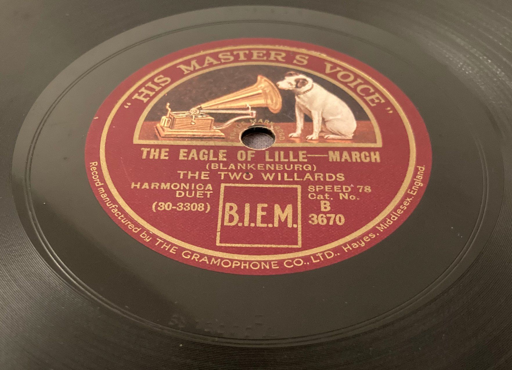 Schallplatten: The Two Willards - Schellack - 10“-78RPM – Gebraucht aus Stans von canberra04 2